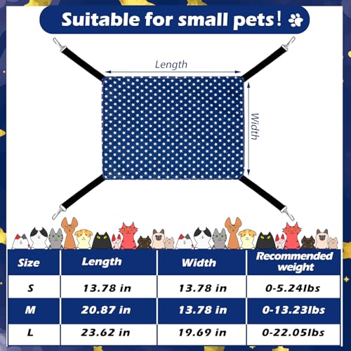 Lit suspendu pour chat double face respirant Jetec avec crochets métalliques robustes - 5