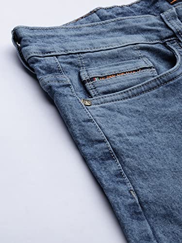 Image of The Indian Garage Co Men Slim Fit Solid Mid-Rise Stretchable Jeans
