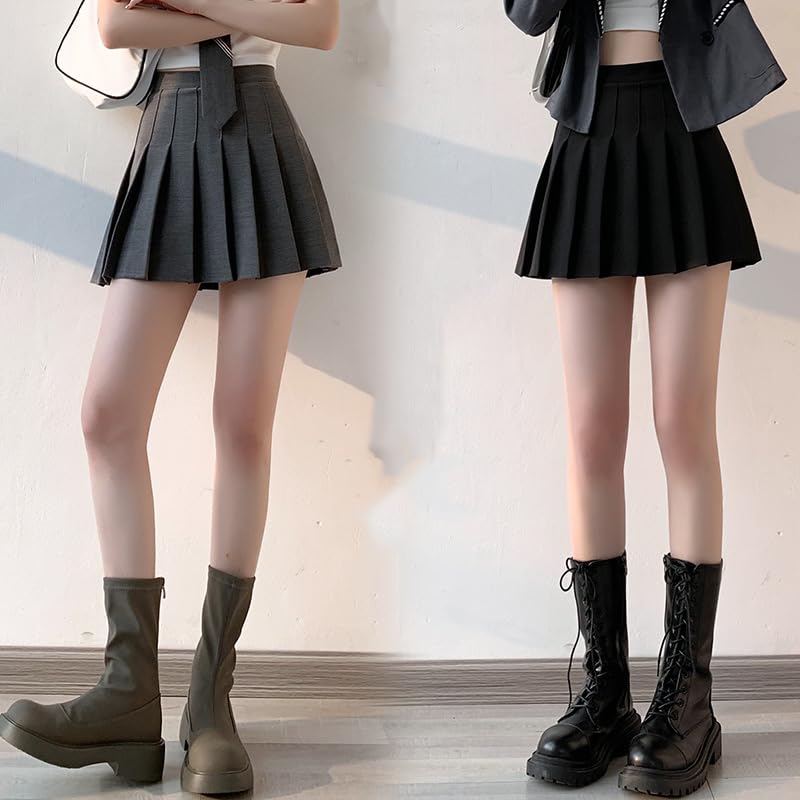 Women's High Waist Plaid Cotton Thin Short Skirt4