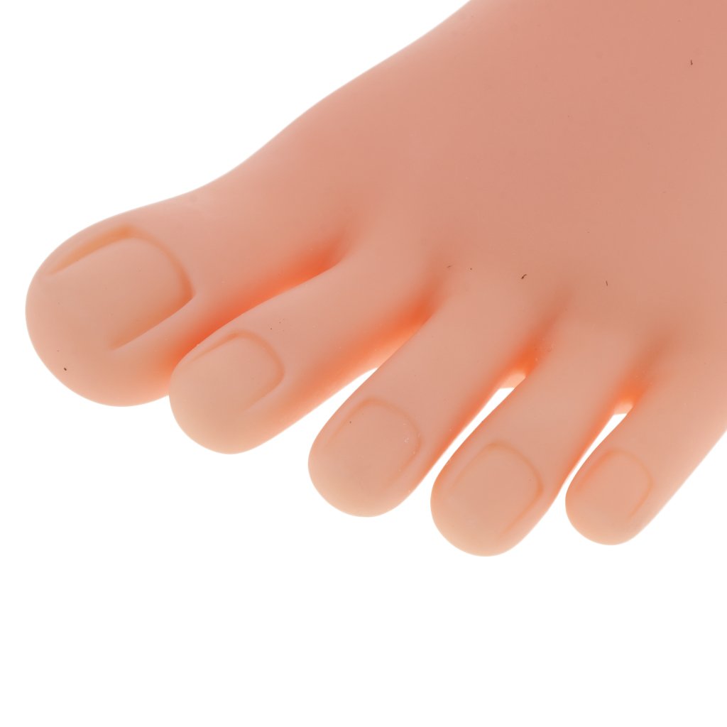 Baoblaze 1pc Soft Silicone Practice Foot Training False Model Foot Acrylic Manicure Tool with