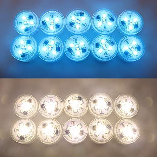 DarNio 20PCS Submersible LED Lights Popular Waterproof Small Battery Operated Single Mini Led for Crystal Vases Centerpiece Decoration - image 6