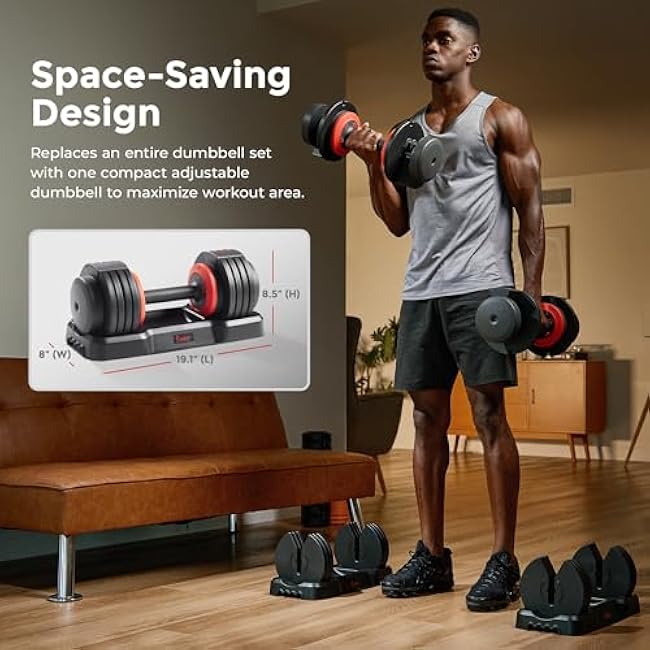 Sunny Health & Fitness Elite Adjustable Dumbbell