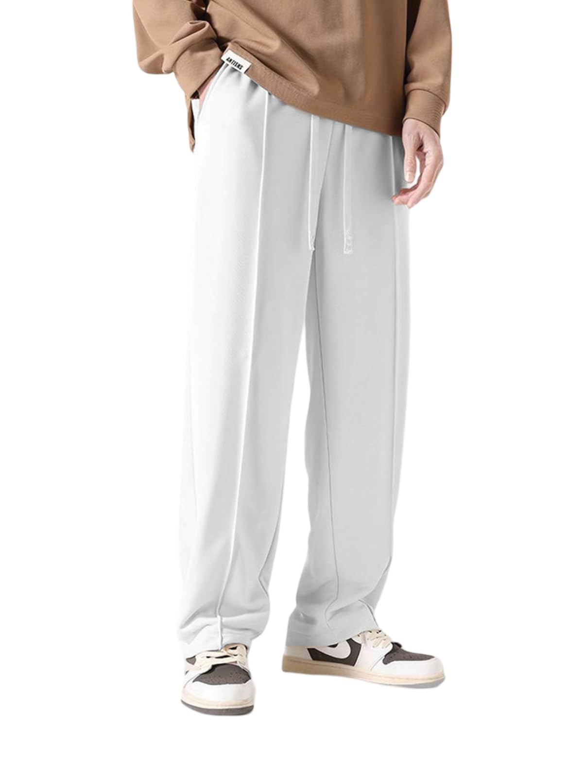 The Goal Studio Men’s Flared Track Pants | Loose Fit Bootcut Trousers | Stylish Korean-Inspired Track Pants | Casual Wear | Men’s Trousers | Baggy-picture-26
