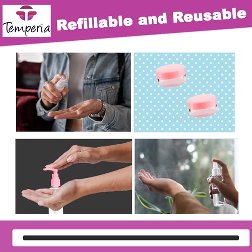 Temperia 7pc Refillable Travel Bottles with Pouch - Image 6