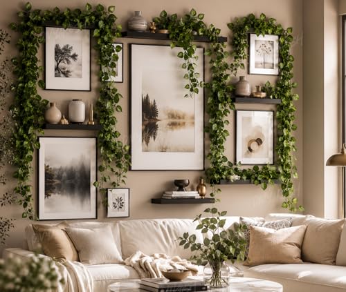 Image of Divyakosh Artificial Hanging Money Plant Creepers for Home Decor, 8 Silk Vines 6 FT, 240 Leaves, Hanging Plant, Decorative Leaves, Money Plant Artificial for Wall Door Balcony