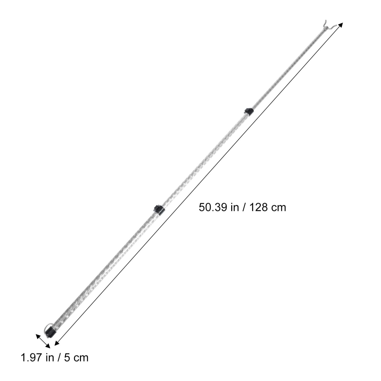Angoily Long Reach Pole Hook Telescoping Closet Reacher Pole Adjustable Reach Stick Clothesline Pole Telescopic Clothing Hook Laundry Hanging Assist Tool