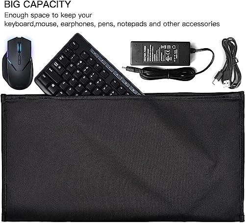 Image of EDRAK Keyboard Dust Productive Bag Case Sleeve Pouch for Universal Keyboard, Logitech /Razer /Das /Havit /Apple Magic Keyboard Protector, Wireless /Wire Computer /Gaming PC Keyboard Dust Cover (Black)