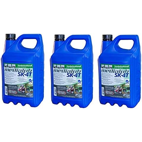 KETTLITZ 3 x 5 Liter Medialub SK-4T Alkylatbenzin/Sonderkraftstoff für 4 Takt, Rasenmäher usw. KWF Geprüft Cover
