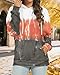 rosemia Hoodies for Women Sweatshirts Casual Long Sleeve Pullover Loose Lightweight Fall Clothes(Orange White Tie Dye,S)
