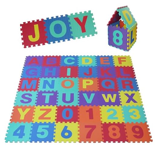ALPIDEX Alfombra Puzzle Infantil 36 Piezas Alfombrilla Suave Bebe Juego Suelo Niños Goma EVA Letras Números Rompecabezas, Color:Colorido
