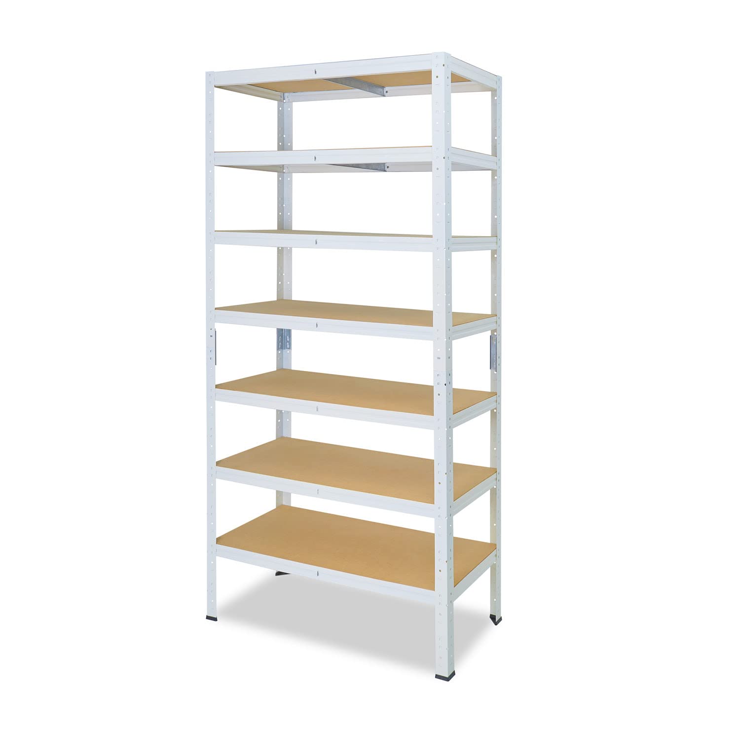 shelfplaza® 230x60x40cm Home Étagère Charge Lourde Blanc/Etagere Metallique 7 Niveaux / 125kg capacité Charge/Etagere en Metal, étagères de Rangement & Etagere Rangement Garage Acier