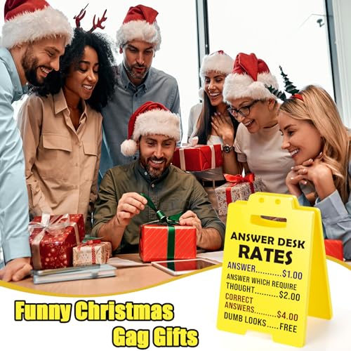 Funny Gag Office Decor Desk Sign – Outrageously Fun Cubicle Accessory for Coworkers & White Elephant Gifts