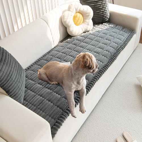 Non Slip Fuzzy Pet Couch Covers for Sofa, Washable Couch Cushion ...