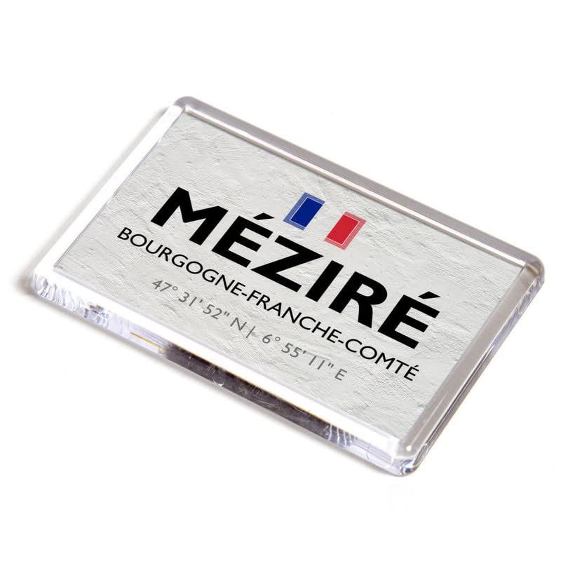 FRIDGE MAGNET - Mezire - Bourgogne-Franche-Comte - France - Lat/Long