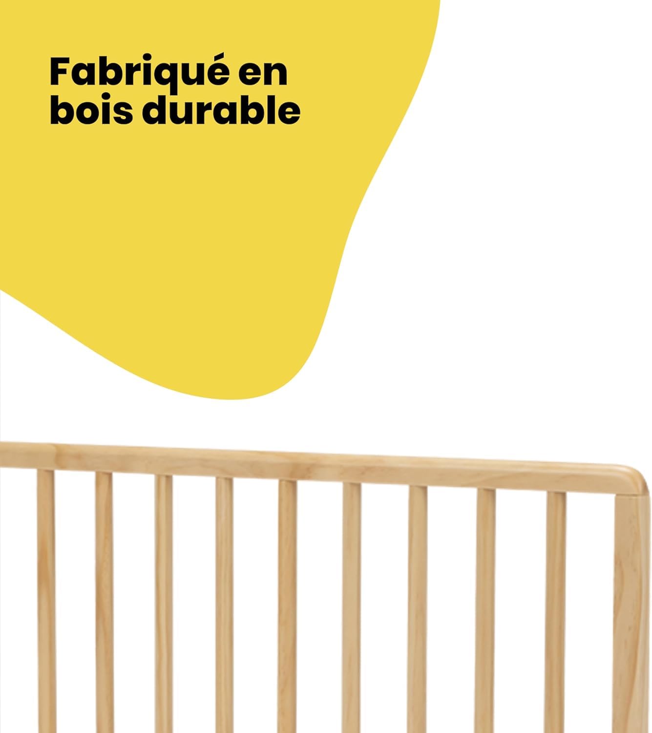 Safety 1st Barrière de lit Enfant Bois Certifié FSC® 110 cm Auto-Verrouillage Inclinable