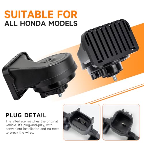 Image of Car Horn for Honda Civic CRV Odyssey Accord Pilot Passport Fit Insight Ridgeline, Acura MDX RDX Integra Auto Horn for Honda Loud Dual-Tone