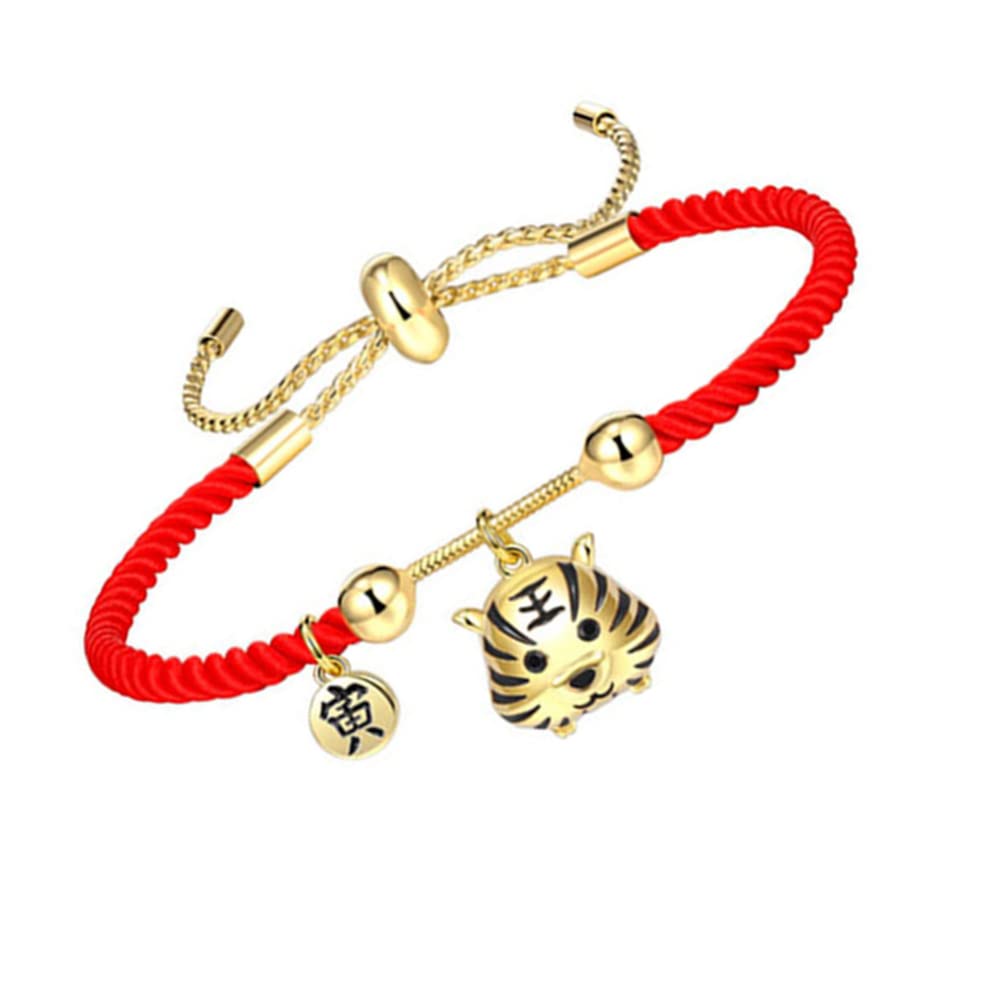 Generic3 Pcs 2022 Year of Bracelet Red String Bracelet Chinese Zodiac Animal Lucky Charms for Woman Man Lady New Year Mother Day Natal Year Gift