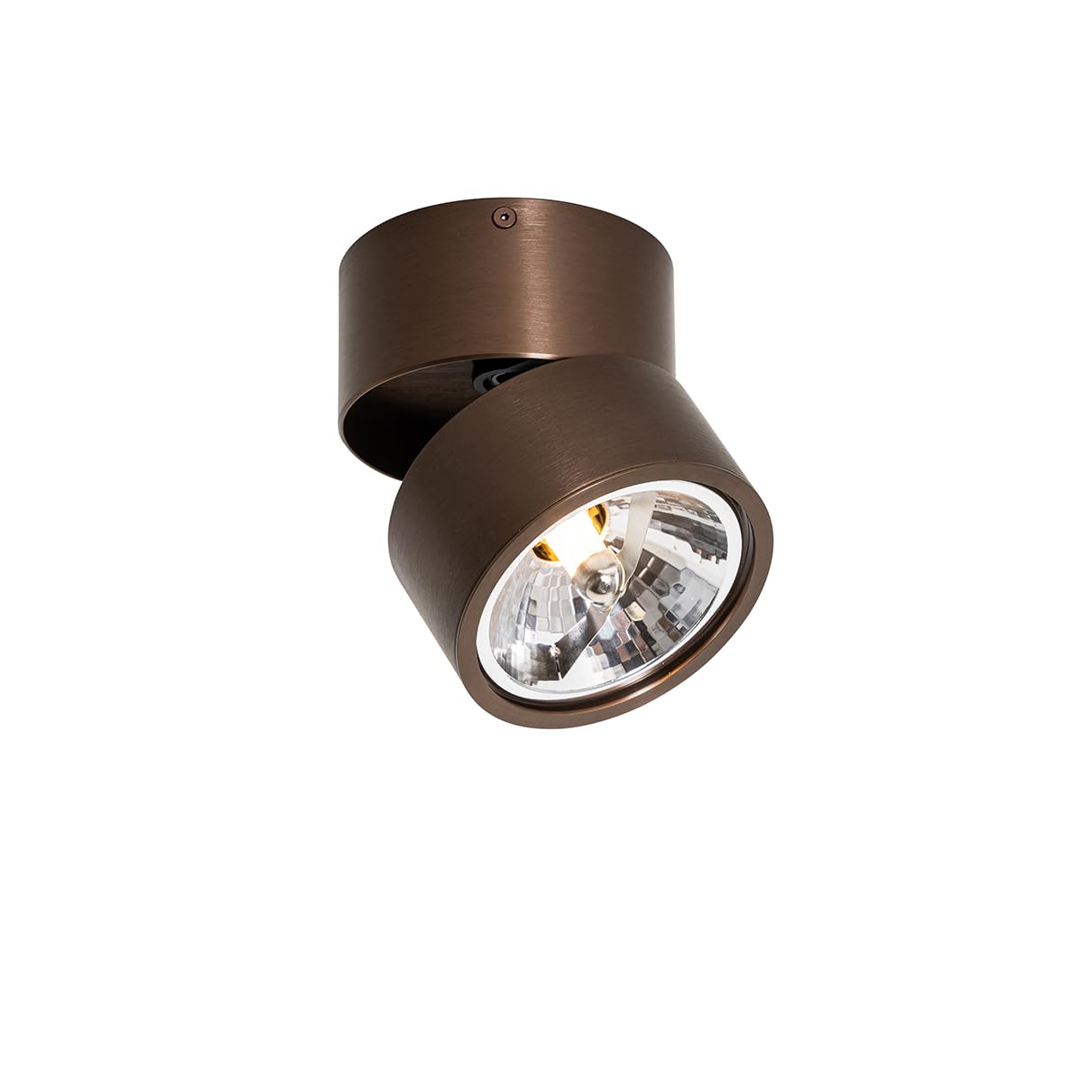 Qazqa - Modern Spotlight Ceiling Dark Bronze Round Adjustable - Go Nine- - Design - Suitable for LED G9 | 1 Way Light - Aluminium Surface-Mounted spotway Light - Suitable for Kitchen I Bedroom I