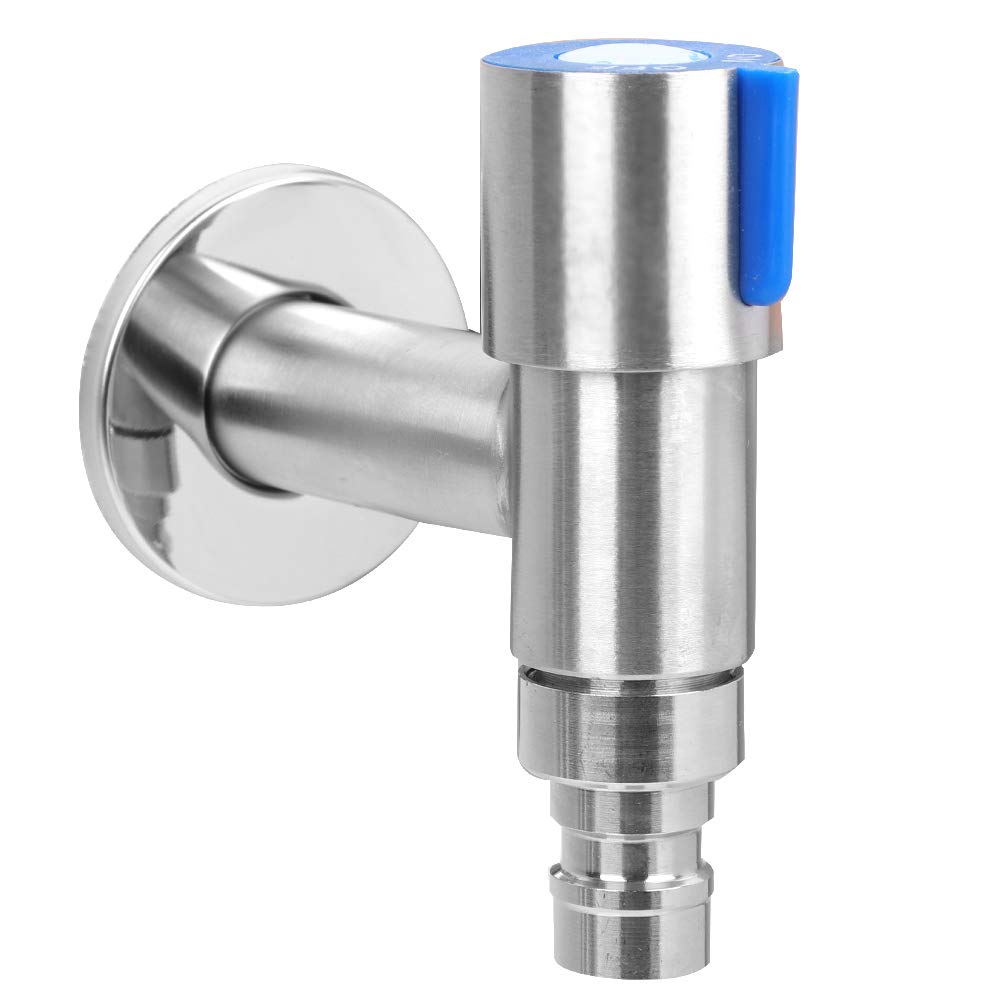 Grifo de Agua de Montaje En La Pared G1/2" Acero Inoxidable, Grifo de Lavandería Fregadero Cocina Lavadora Jardín Frío