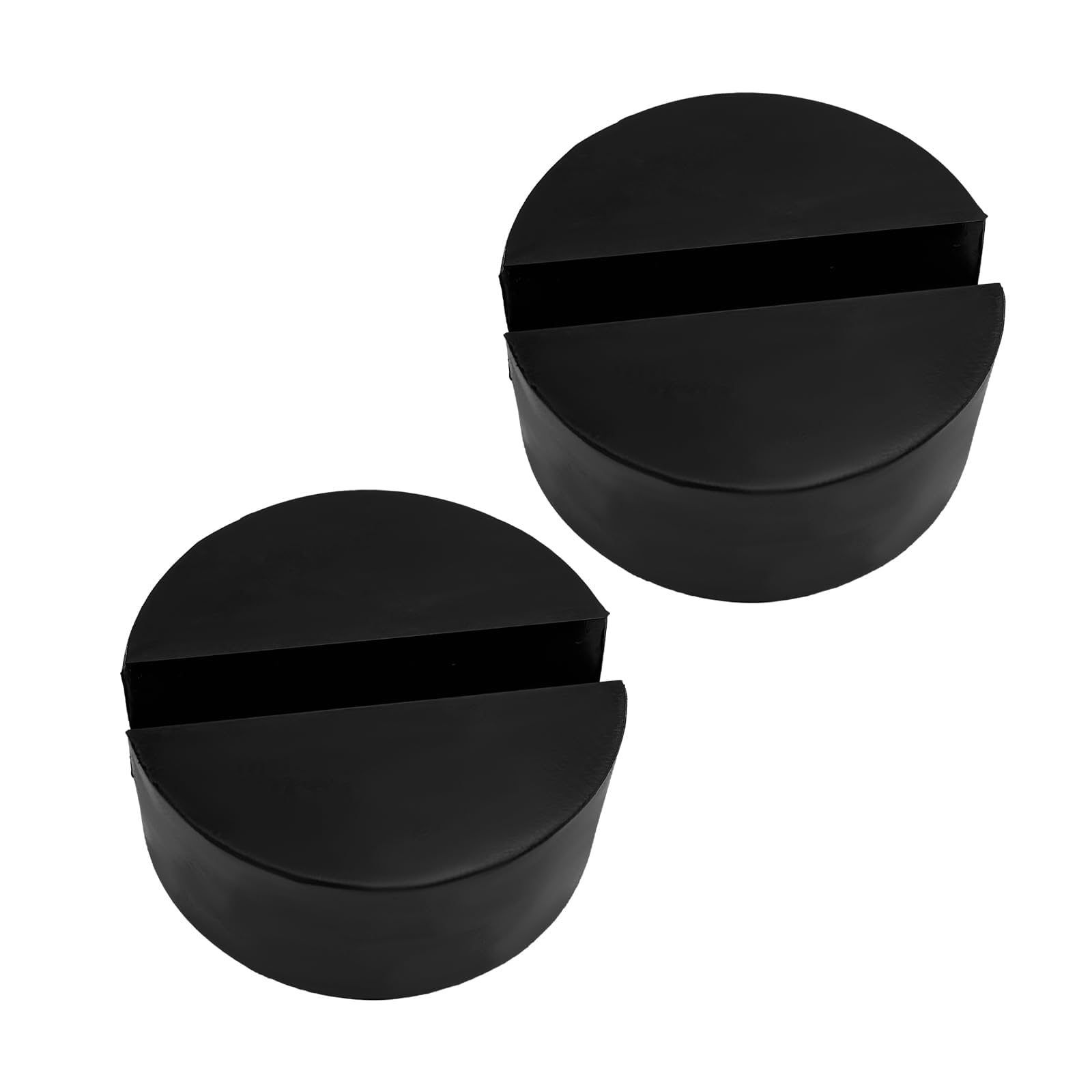 Jack Stand Pad Adapter, Universal Rubber Pinch Weld Side Frame Rail Protector Pad, Vehicle Heavy Duty Slotted Floor Jack Pad, Lift Protection Tool Car Accessories(2pcs black)