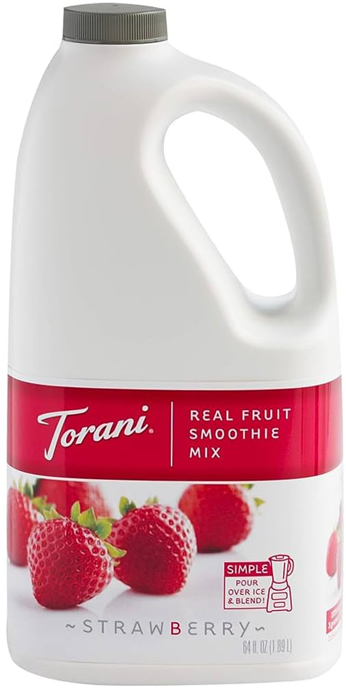 Real Fruit Smoothie Mix STRAWBERRY 64oz (2 Pack)