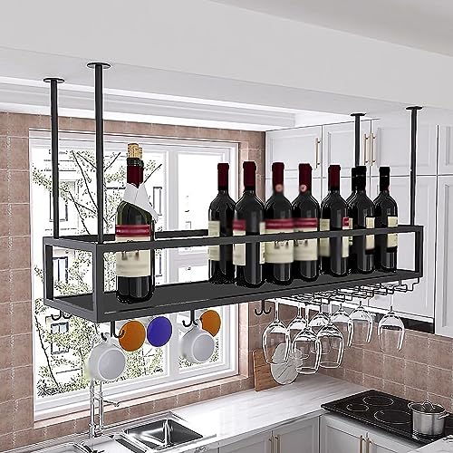 Support à verres à vin réglable en métal pour libérer vos placards de cuisine encombrés