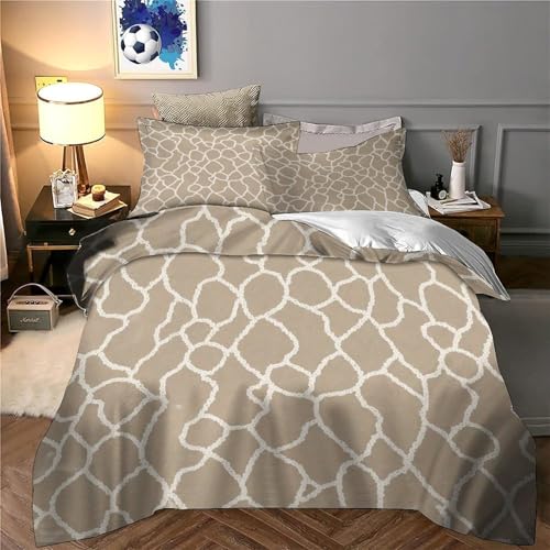 Parure de lit géométrique en microfibre pour des nuits de couple cocooning - 6