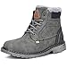 Mishansha Boy Girl Snow Boots Warm Fur Lined Waterproof Kid Outdoor Hiking Boots Anti-Slip Lightweight Winter Boot Walking Shoes Grey 1 Little Kid