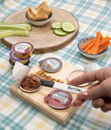 Miniatura 5 de Iberitos - Crema De Jamón Curado - Ideal Para Untar Tostadas, Pan Y Crackers - Ingredientes Selectos - Sin Gluten - Producto Fabricado En España - Bandeja 18 Monodosis X 23 Gramos