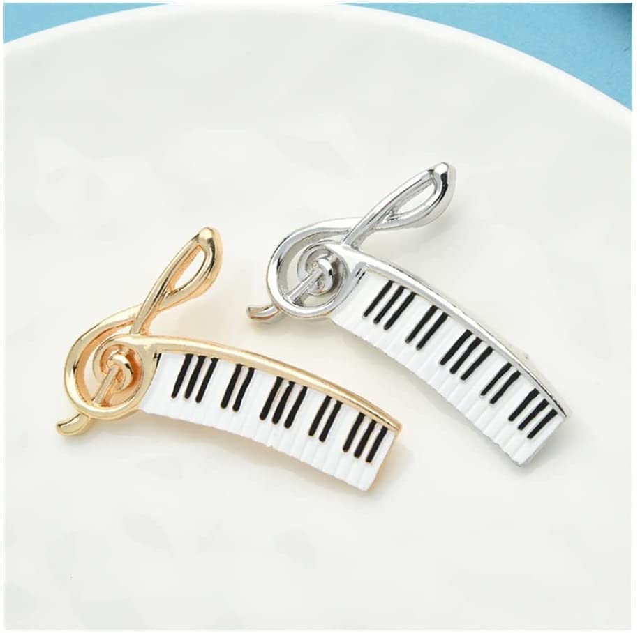 Spilla da Donna in Metallo smaltato Nota Musicale Spilla Tasti di Pianoforte Spille per Donna Uomo Gioielli Musicali accessoeris