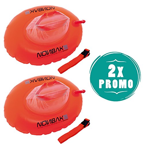 Nonbak Pack 2 Boyas Natacion Nadadores triatletas Aguas Abiertas -Swimming Dry Bags- (Pack X 2 Boyas Donut)