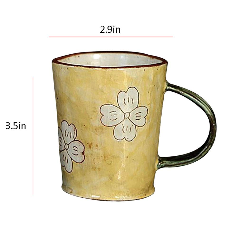 Pot à Lait en céramique de Fleur Peinte à la Main, pichet à Sauce Domestique Portable pour café, Lait et thé (Gris) (Gris)