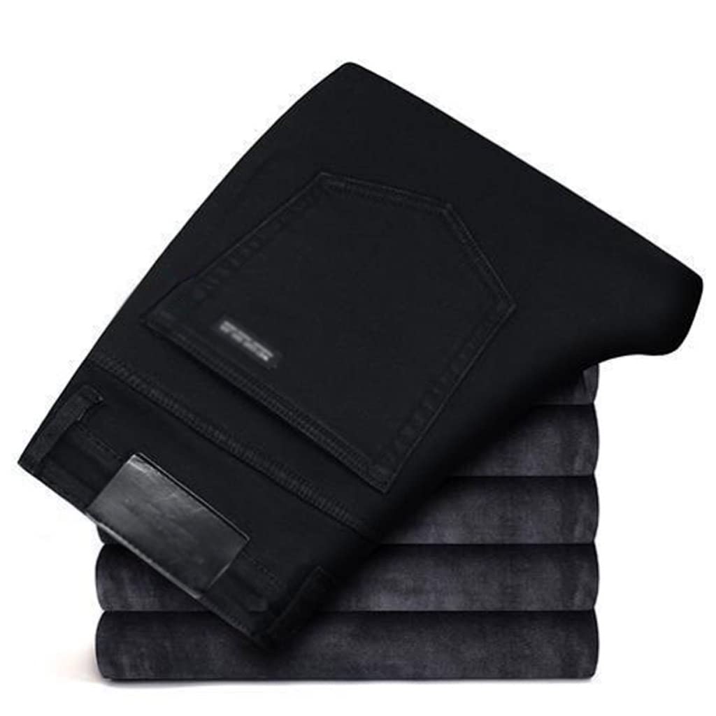 Winter Mens Stretch Straight Fit Jeans Mens Denim Pants Brand Trousers Mens Wear Plus Size Jeans Mens Jeans
