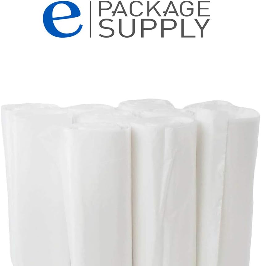 7-10 Gallon Trash Bag - Clear Commercial Wastebasket Liners - Natural 6 Microns Thick - 1000 Bags Bulk : Health & Household