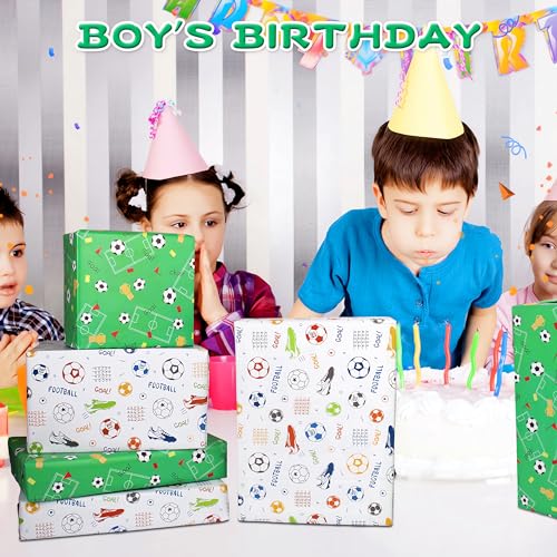 Score Big with Football-Themed Birthday Wrapping Paper: A Must-Have for Sports Fans!