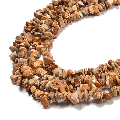 Image of 5-8mm Picture Jasper Chips Natural Chip Stone Beads for Jewelry Making