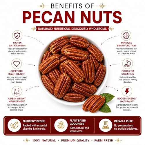 Image of Dry Goods Co. Pecan Nuts 200g | Premium Vacuum Packed Pecans | Lab Tested & Fresh | Naturally Crunchy & Rich in Nutrients | Healthy Snack, Baking & Trail Mix Nuts
