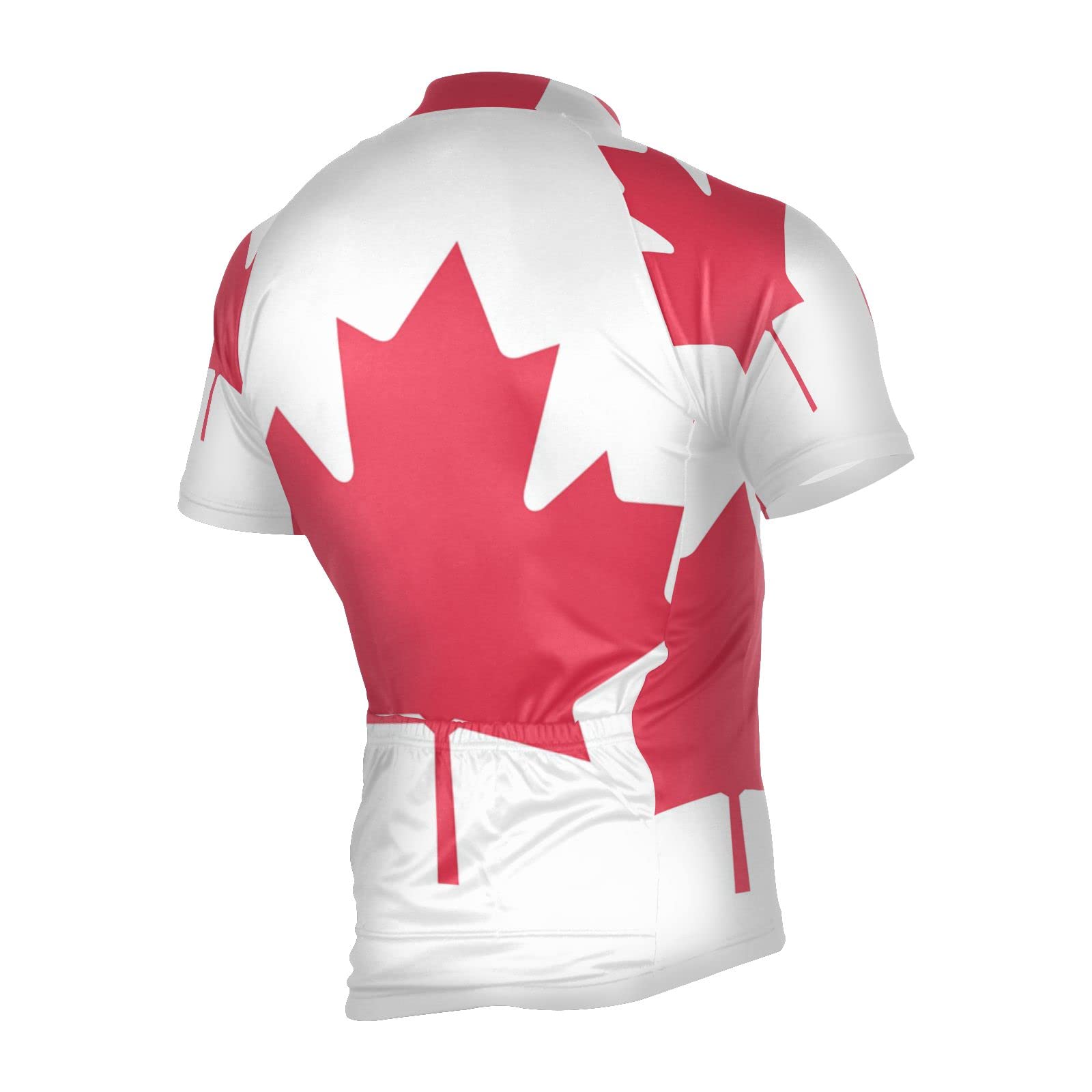 Canada Flag Men's Cycling Jersey Short Sleeve Bike Jacket Biking Bicycle Jersey Shirt