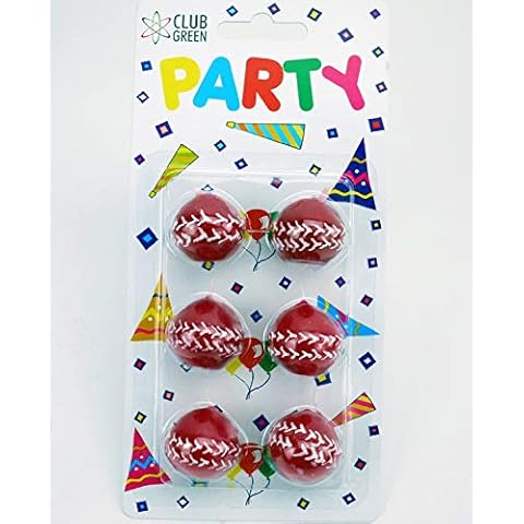 CLUB GREEN Candle Cricket Ball D.25MM(6XB/P), Card, Burgundy, 23.2 x 16.4 x 9.7 cm, 6 pieces Cover