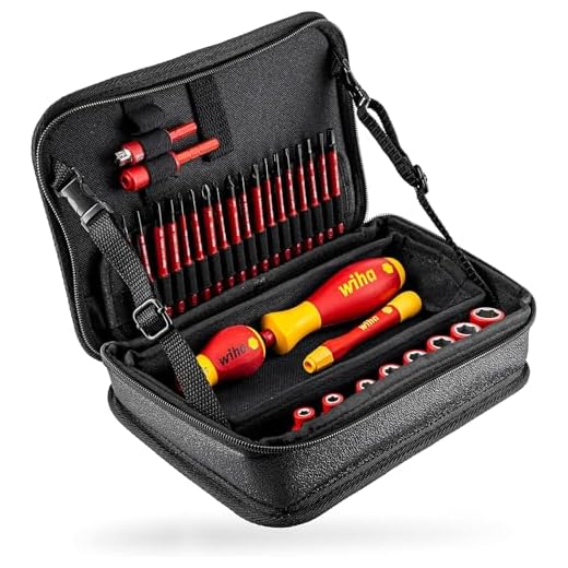 Wiha Elektriker Werkzeug Set slimVario® electric (43465) 32-tlg. I Bits + Steckschlüsselsätze + Schraubendrehergriffe I gemischt in Werkzeugtasche