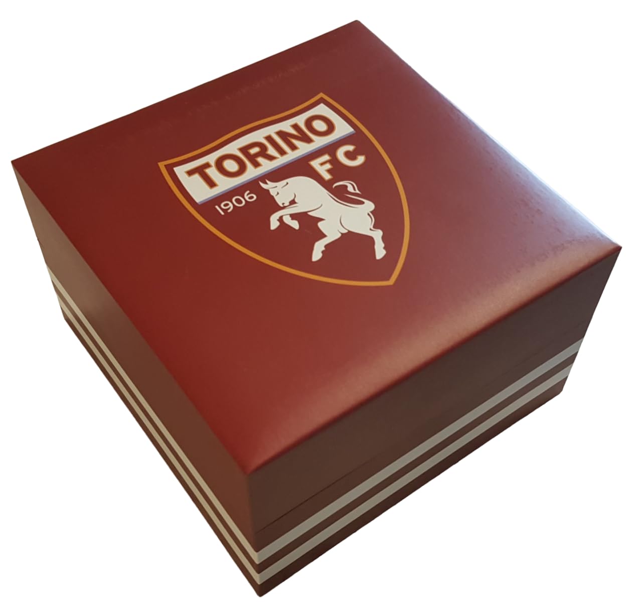PRESTIGE & DELUXE Orologio da polso uomo Lowell Torino Cinturino Acciaio inossidabile - Quadrante 38 mm in è pregiato cofanetto + portachiave calcio