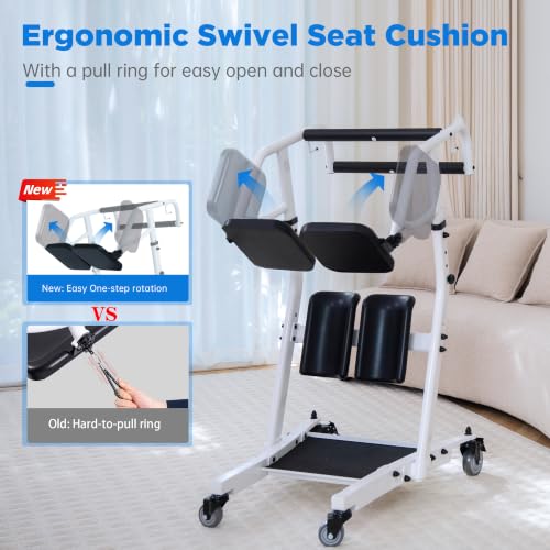 Image of Sit to Stand Lift, Stand Assist Lift for Elderly, Patient Transfer Assist Devices with Belt for Home Care Use, 400 lbs Capacity