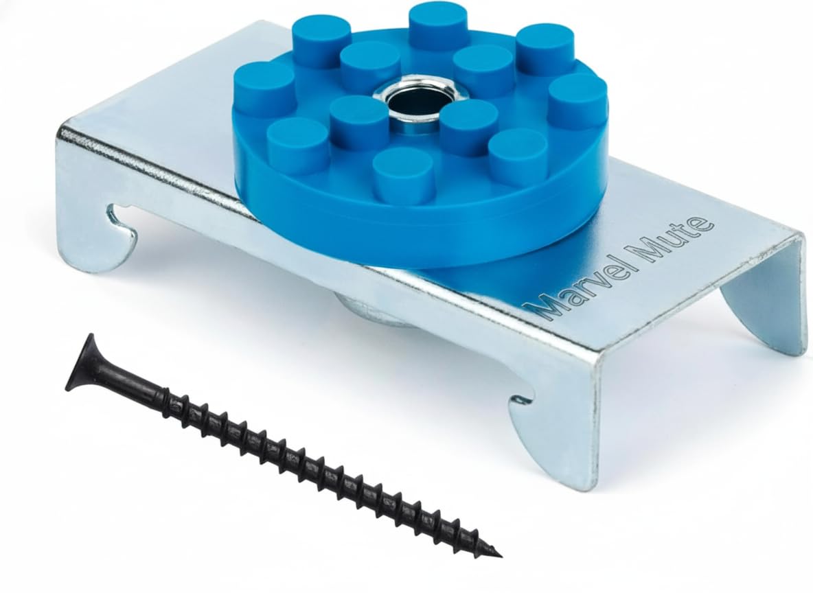 Sound Isolation Clips - Resilient Sound Clips for Soundproofing Resilient Channel, Sound Proofing for Ceiling - Mounting Screws Included - Pack of 50 Clips - Covers 210 Sf