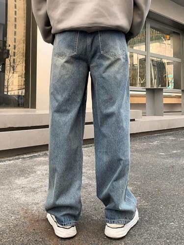 THE FEBZA Men's Blue Jeans Regular Fit - Image 4