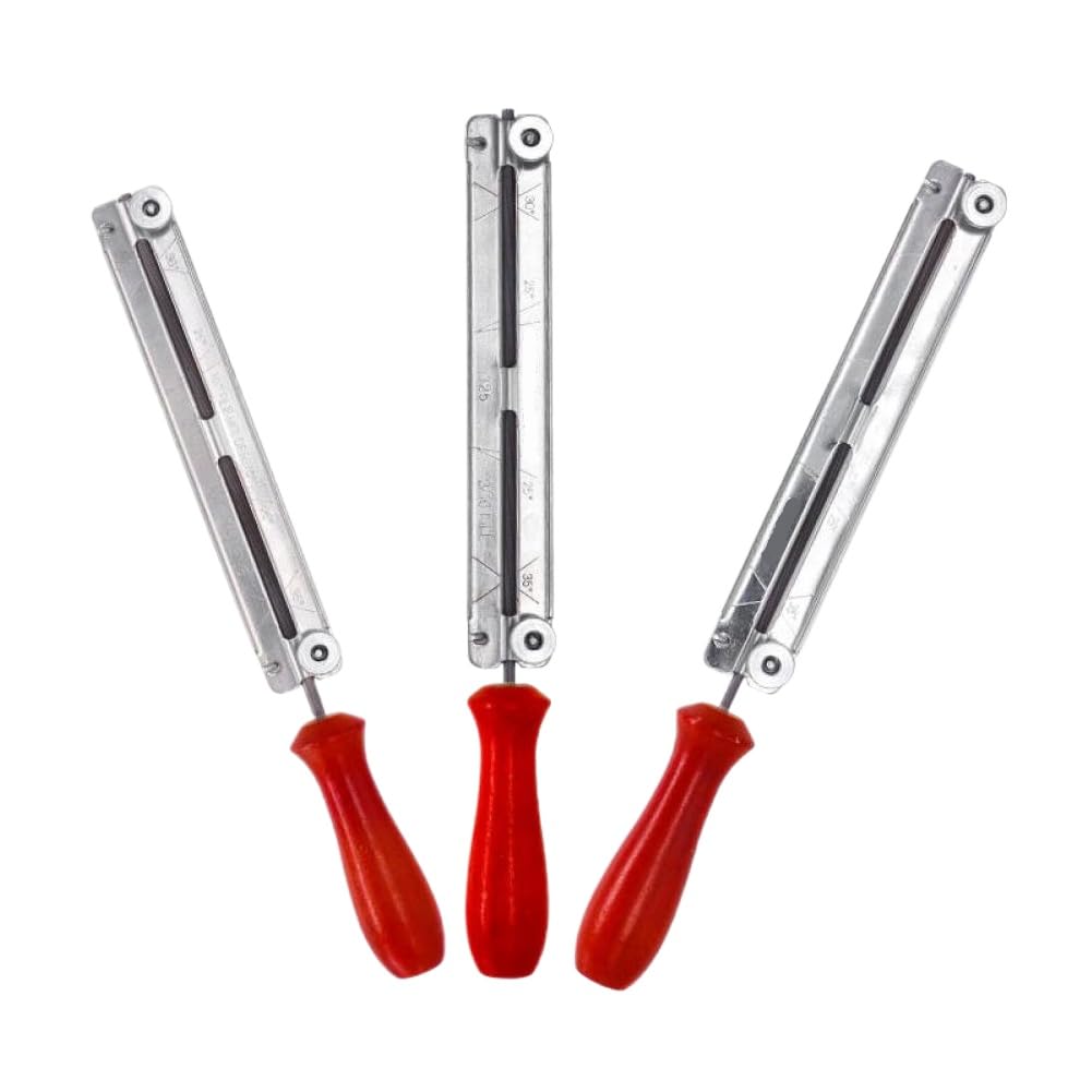 XCAN File Holder Chain Sharpener Compatible with Woodworking Tools Chainsaw Parts 4 MM 4.8 MM 5.5 MM Anti Rust(4.0mm)