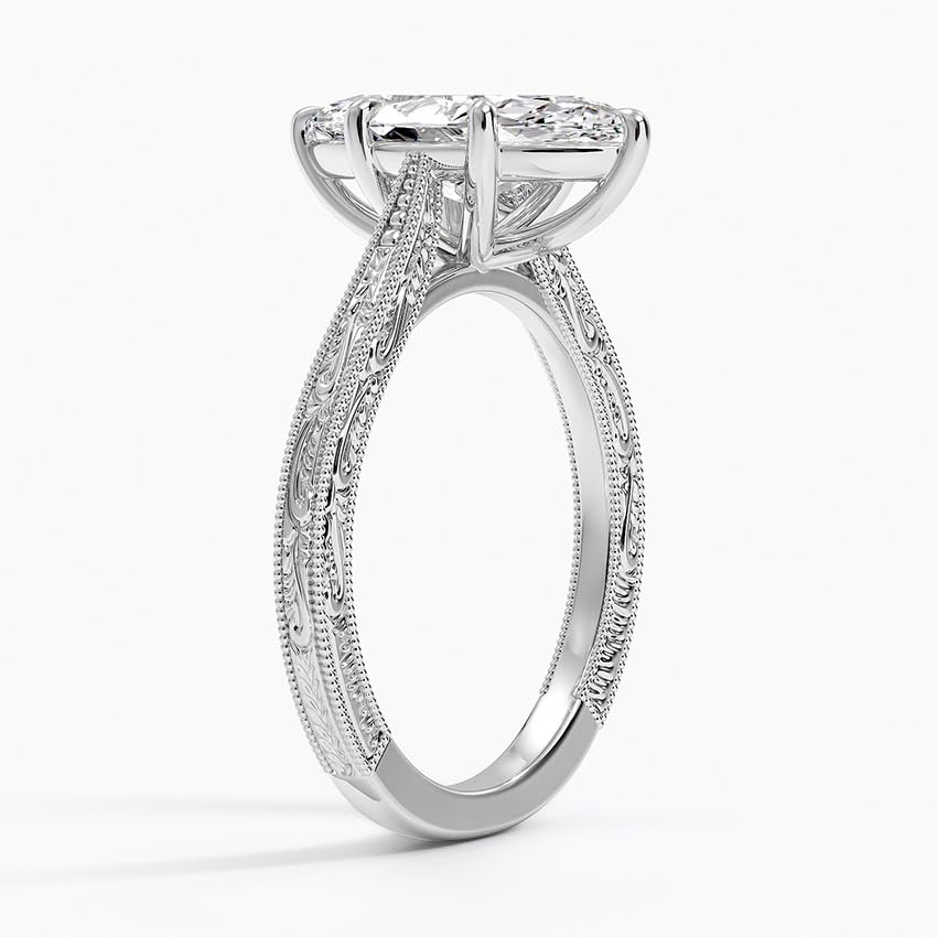 14K White Gold Halo Marquise Cut Moissanite Bridal Set, 3 CT, Wedding Ring for Women, Engagement Gift2