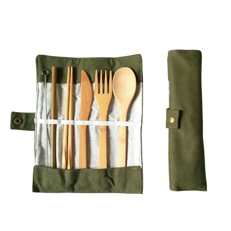 Amazon | カトラリーセット 竹 キャンプ 持ち運び 携帯 お弁当 木製