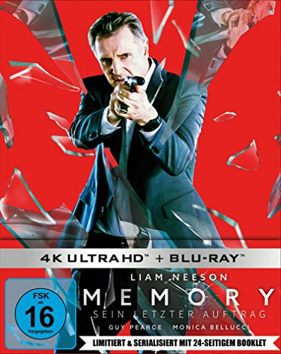 Memory - Sein letzter Auftrag (limitiertes serialisiertes 4K UHD 2-Disc-Steelbook mit 24-seitigem Booklet) (exklusiv bei Amazon.de) [Blu-ray]