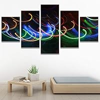 SIGNWIN 5 Panel Canvas Wall Art Organic Arrangement Modern Artwork for Home Decorations Ready to Hang - 60