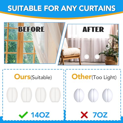 Yixangdd SHOWER CURTAIN WEIGHTS ,Silicone Wrapped Heavy Duty Shower Curtain Magnets,Curtain Weights Heavy Outdoor,Prevent Curtain Liner From Blowing Around thumb #4